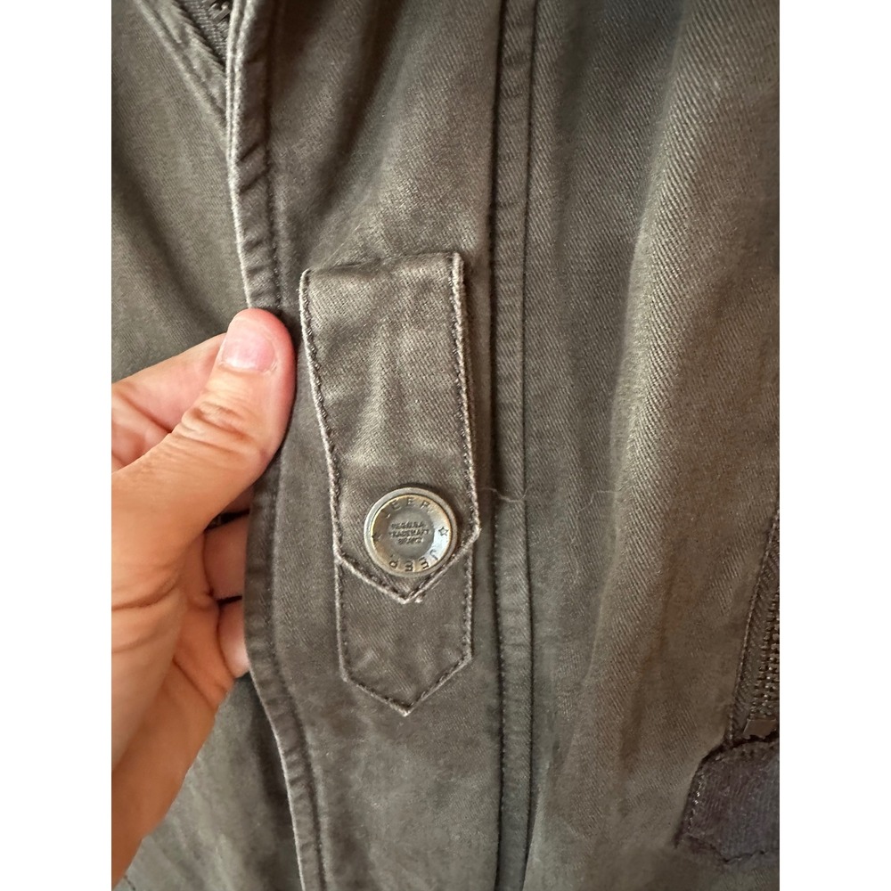 Jeep Classic Fashion Mens XXXL Olive Canvas Quilted Field Jacket Utility Coat - Picture 11 of 16